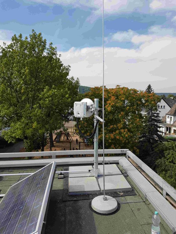 Flachdachmontage mit Flächenständer