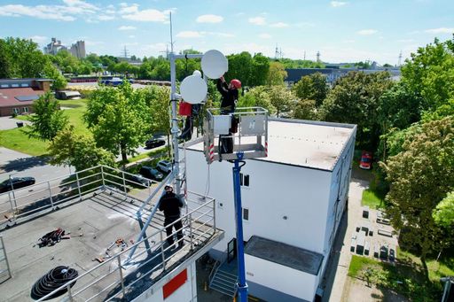 Richtfunkaufbau Feuerwehr Paderborn