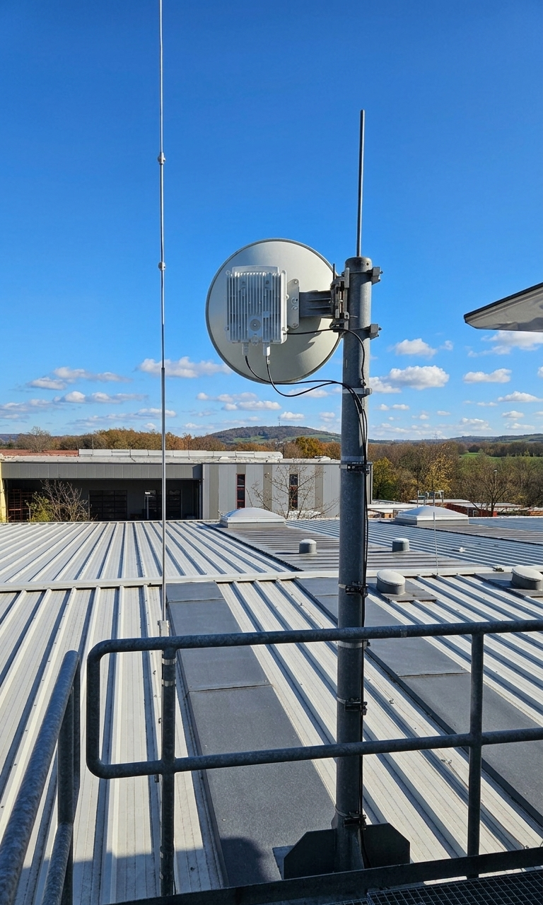 Präzision in schwindelerregender Höhe: Installation der 10 GBit/s Multiband-Technik für die Standorte Dohma und Berggießhübel.