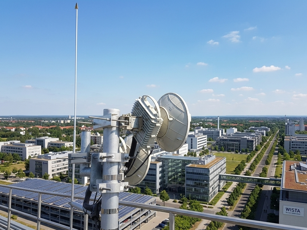 Professioneller Richtfunk für Industrie und Forschung in Berlin-Adlershof: Stabile Datenbrücken im WISTA-Areal.