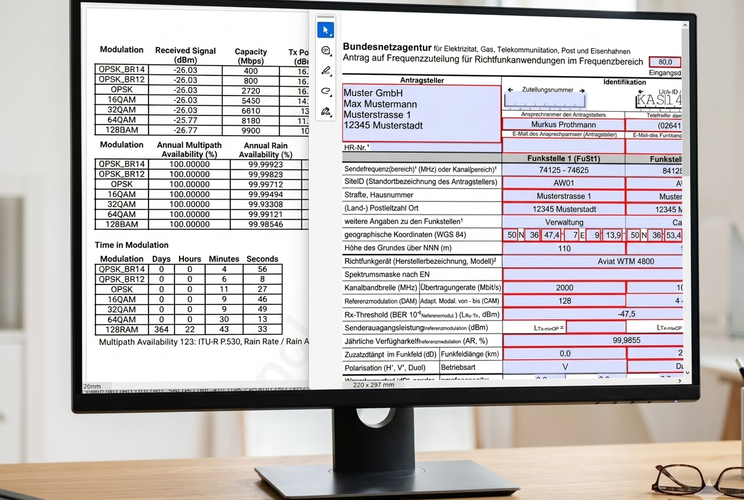 Richtfunk Planung und Frequenzantrag